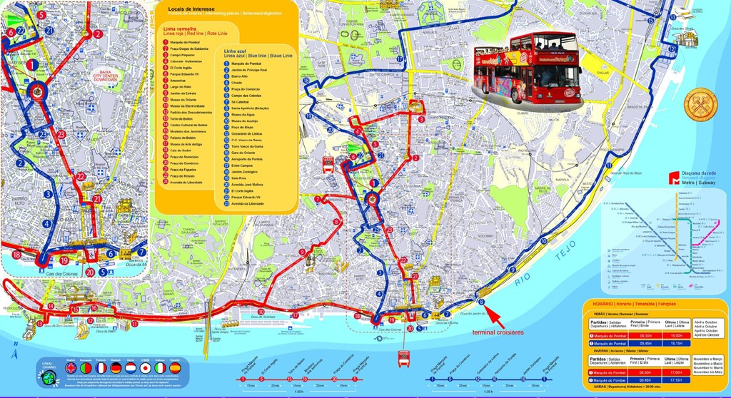 bus hop on Lisbonne