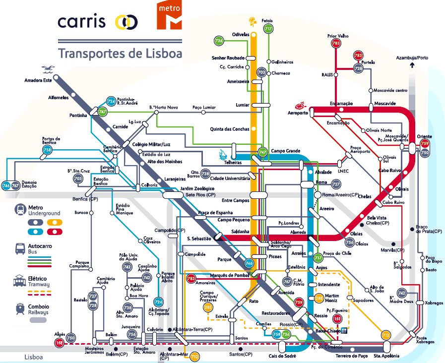 plan transports Lisbonne